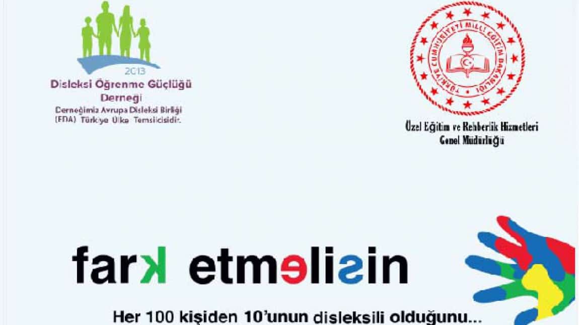 05-11 Ekim 2020 Disleksi farkındalık haftası ve 8 Ekim Dünya Disleksi Günü 